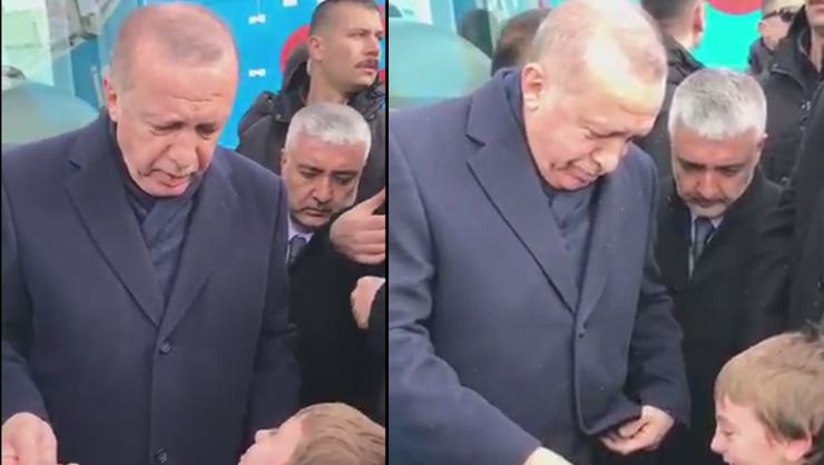 Erdoğan, tespihini küçük Muhammed'e hediye etti...
