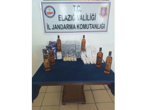 Elazığ’da kaçak içki ve sigara ele geçirildi