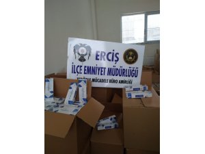 Erciş’te 10 bin 520 paket kaçak sigara ele geçirildi