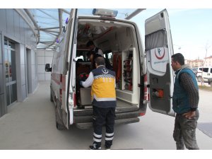 Beyşehir'de inşaattan düşen Suriyeli yaralandı