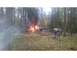 Polonya’da savaş uçağı düştü, pilot kurtuldu