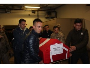 Siirt’te kazada şehit olan asker için tören