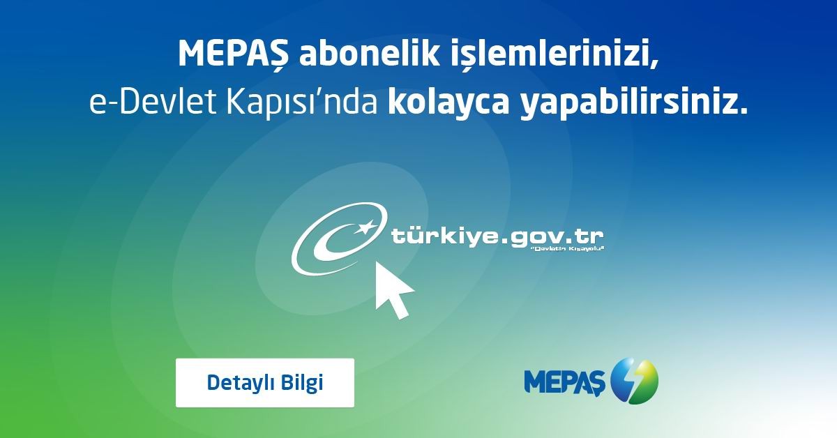 MEPAŞ, e-devlet kapısında abonelik işlemlerini başlattı