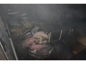 Bacadan düşen kıvılcım evi kullanılamaz hale getirdi