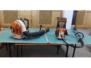 Akrabalarının ot biçme motorlarını çaldılar
