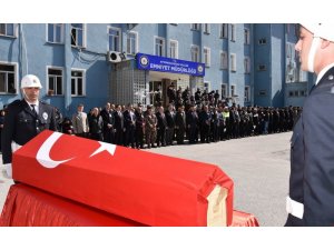 Şehit babası emekli başkomiser son yolculuğuna uğurlandı