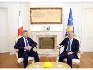 Kosova Cumhurbaşkanı Thaçi, Malta Dışişleri Bakanını kabul etti