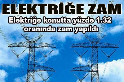 Elektriğe zam
