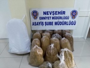 Nevşehir’de 82 Kg kaçak tütün ele geçirildi
