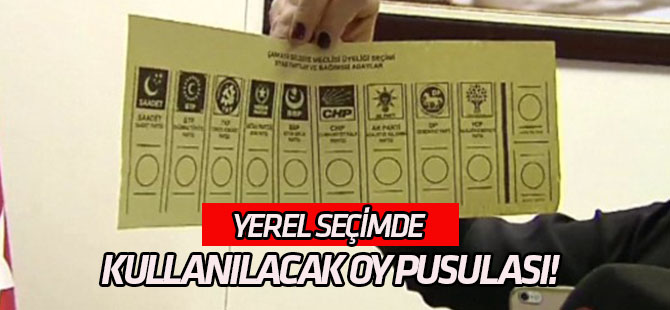 İşte yerel seçimde kullanılacak oy pusulası!