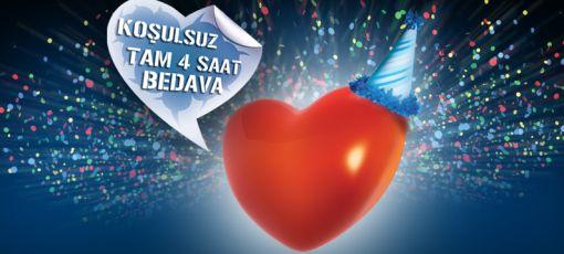Tam 4 saat bedava konuşma