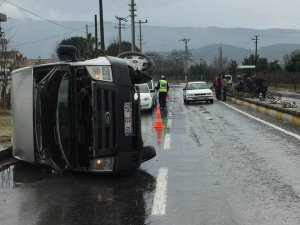 Aydın’da yağış kaza getirdi