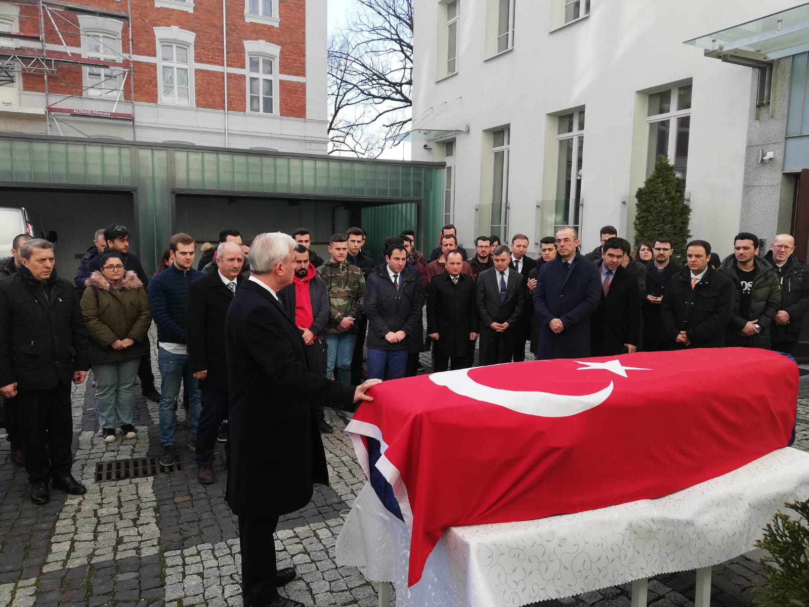 Polonya'da, öldürülen Türk öğrenci Furkan Kocaman için tören düzenlendi