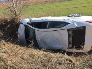 Kahramanmaraş’ta otomobil sulama kanalına düştü