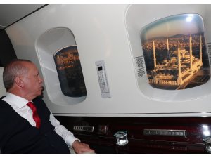 Cumhurbaşkanı Erdoğan, Çamlıca Camisi'ni havadan inceledi