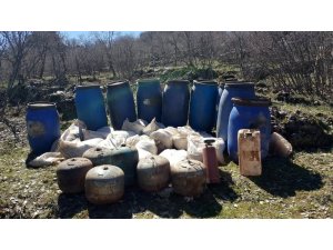Mardin’deki terör operasyonunda 2 ton amonyum nitrat ele geçirildi