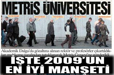 İşte 2009'un en iyi manşeti