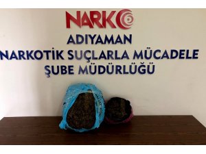 Kahta ilçesinde esrar maddesi ele geçirildi