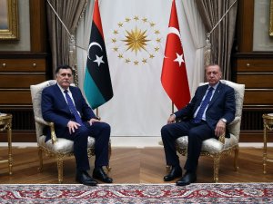 Cumhurbaşkanı Erdoğan, Libya Başkanlık Konseyi Başkanı Al Sarraj’ı kabul etti
