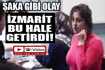 Apartmandan atılan izmarit kadını yakıyordu!