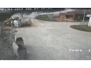 Vincin kaza anı güvenlik kamerasına yansıdı