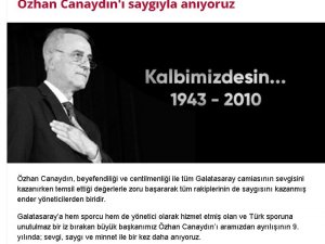 Galatasaray’dan Özhan Canaydın için anma mesajı