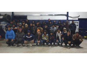 15 kişilik minibüsten 40 kaçak göçmen çıktı