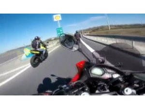 Kuzey Marmara Otoyolu’nda motosikletli ölümden kıl payı kurtuldu