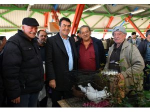 Dündar, kuş pazarını gezdi