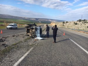 Yoldan çıkan otomobil takla attı: 1 yaralı