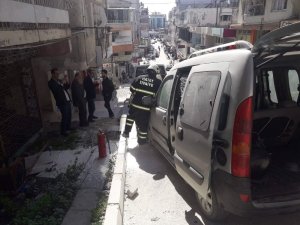 Hatay’da korkutan araç yangını