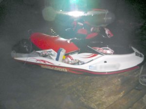 Jetski ile kaçma girişimi kısa sürdü