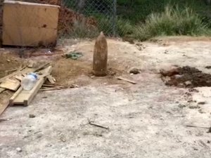Büyükbakkalköy’de bir kazıda top mermisi bulundu