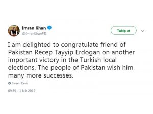 Pakistan Başbakanı, Cumhurbaşkanı Erdoğan’ı tebrik etti