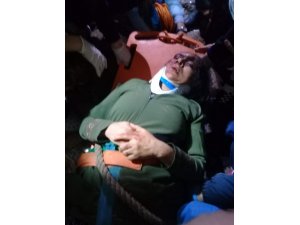 Mağarada kuyuya düşen kadını itfaiye ekipleri kurtardı