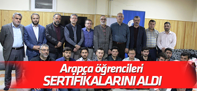 Arapça öğrencileri sertifikalarını aldı