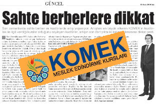 KOMEK 'kuaför' kursuna devam edecek