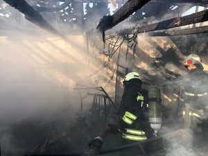 OSB’de inşaat şantiyesinde yangın