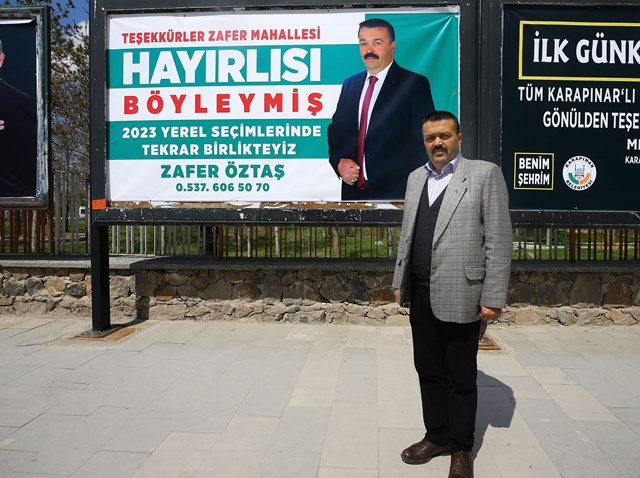 Seçimi kaybeden adaydan "billboardlı" teşekkür