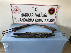 Hakkari kırsalında silah ele geçirildi