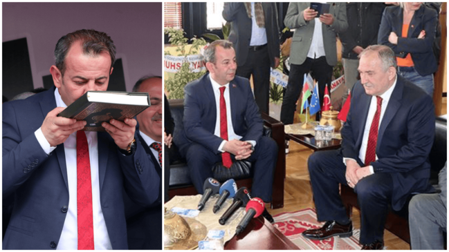 Bolu'da devir teslim... CHP'li başkan Kur'an-ı Kerim'i öpüp göreve başladı!