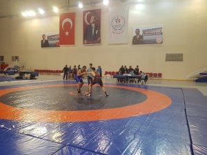 Güreşçiler Türkiye Şampiyonası için mindere çıktı