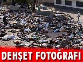 Cesetlerle yollara barikatlar kurdular