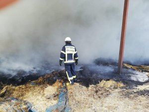 Çiftlik yangını 5 saatte söndürüldü