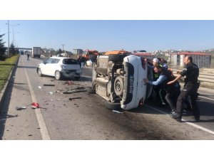 Samsun’da zincirleme trafik kazası: 2 yaralı