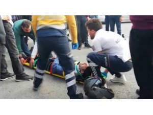 Erzincan’da otomobilin çarptığı motosiklet sürücüsü yaralandı