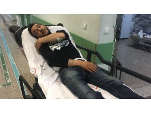 Barfiks çekmek için asıldığı pota devrilince yaralandı