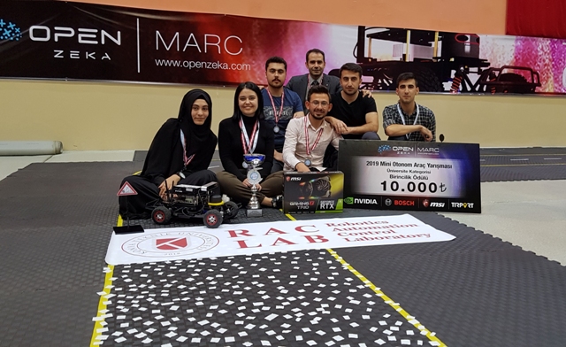 KTÜN otonom araç yarışmasında birinci oldu