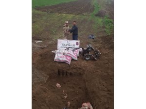 Çalıntı çapa makinesi toprak altından çıktı