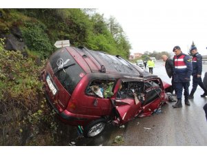 Giresun’da trafik kazası sonrası araç alev aldı: 1 ölü, 1 yaralı